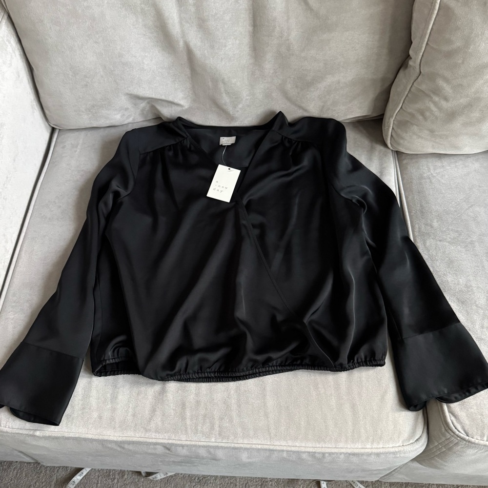 A New Day Surplice Black Top